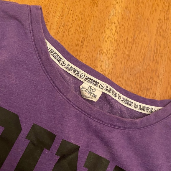 Pink purple & blk long sleeve  sweatshirt NEW sz S - Picture 12 of 13